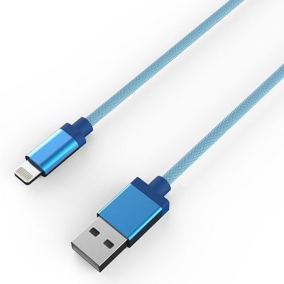 5V 2.4A MFi 4Pin 6ft Nylon Braided Lightning Cable Charger