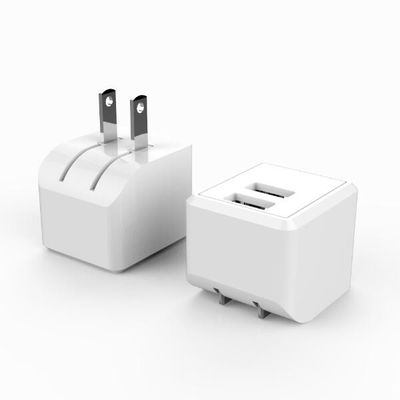 Flip Foldable Prong 5V2.4A FCC DOE VI USA Wall Charger