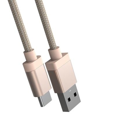 Metal Shell USB A To Type C 3.0 Braided 5V 3A 3M Mobile Cable Charger