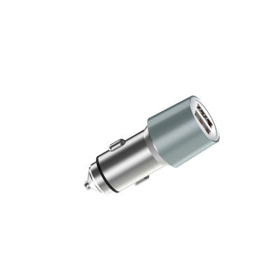 Aluminium Alloy Stainless Steel Car 12V1.5A CE FCC QC 3.0 Charger